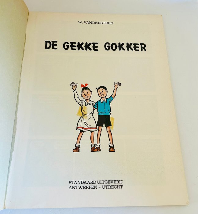 Suske en Wiske 135 - De Gekke Gokker - Gesigneerd Paul Geerts + 3 Gesigneerde prenten Paul Geerts - 4 Album - Første udgave - 1972/1972