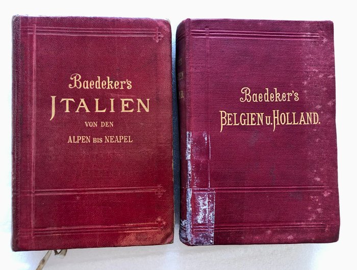 Karl Baedeker - Italien von den Alpen bis Neapel / Belgien und Holland - 1894