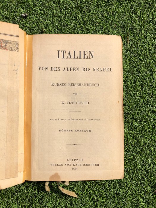 Karl Baedeker - Italien von den Alpen bis Neapel / Belgien und Holland - 1894