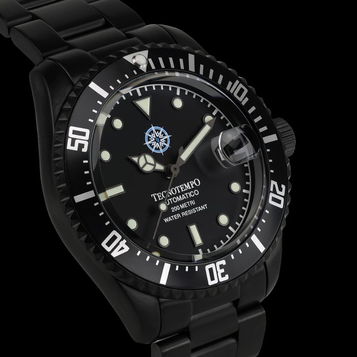 Tecnotempo - Diver 200M - Limited Edition Wind Rose - - TT.200.RDVNN2 (All Black) - Mænd - 2011-nu