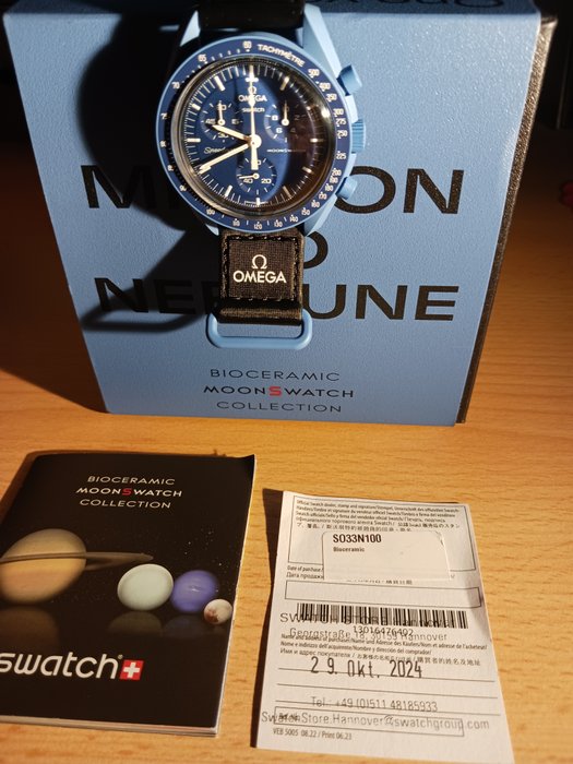 Omega x Swatch - MoonSwatch - Mission to Neptune - Ingen mindstepris - Unisex - 2011-nu