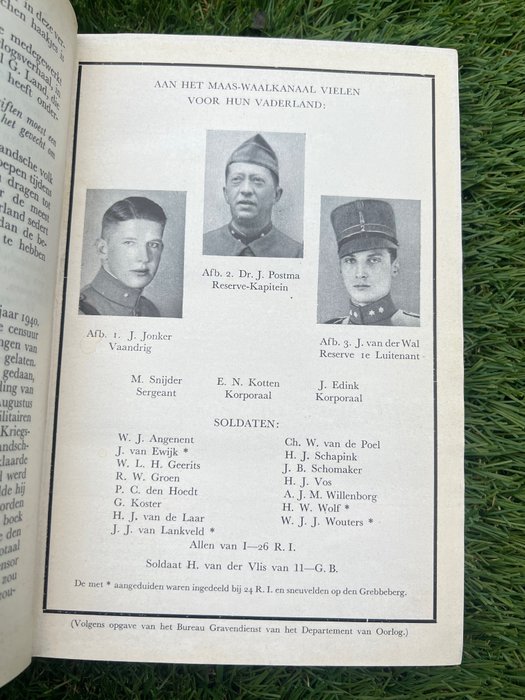 Dutch - Official May 1940 combat Report 26th RI - Heumen, Malden, Groesbeek, Hatert - Name lists, photo´s - 1945