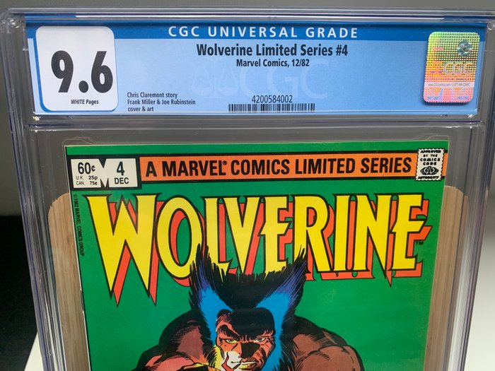 Wolverine Limited Series #4 - 1 Graded comic - Første udgave - 1982 - CGC 9.6