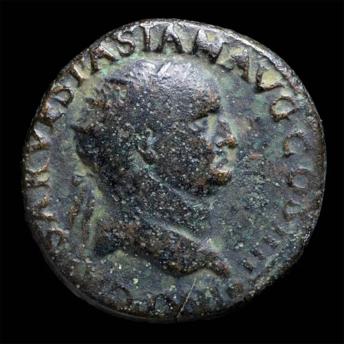 Romarriket. Vespasian (AD 69-79). Dupondius Roma - PAX AVG  (Ingen mindstepris)