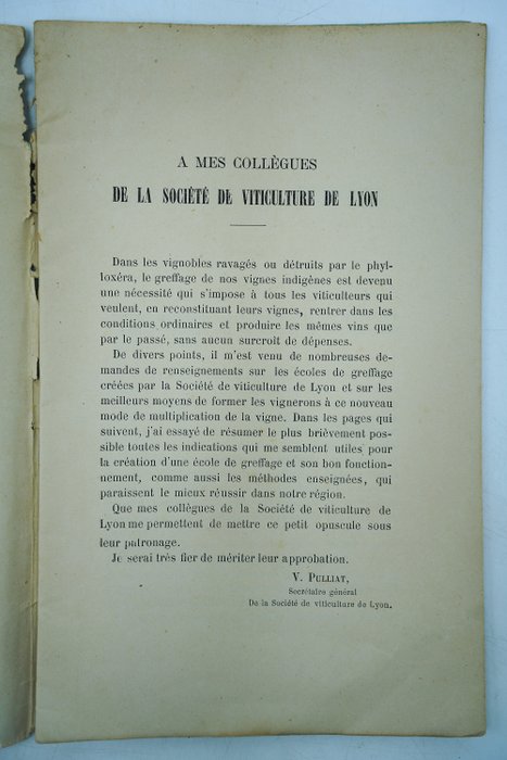 V. Pulliat - Manuel du greffeur de vignes / Le soufre et la vigne - 1880