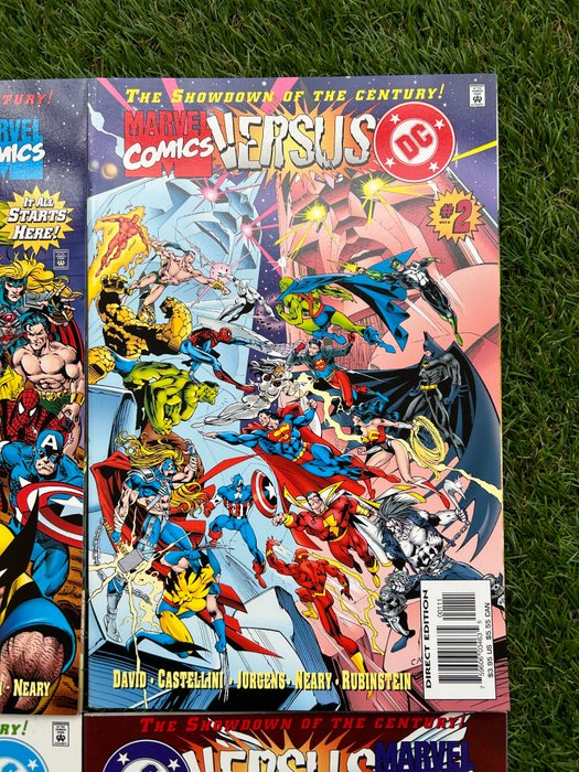 DC versus Marvel #1-#4 - DC versus Marvel - 4 Comic, Complete series - Første udgave - 1996