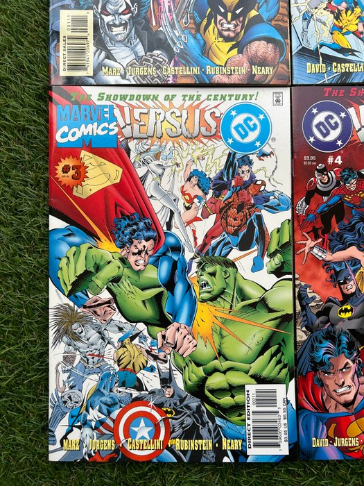 DC versus Marvel #1-#4 - DC versus Marvel - 4 Comic, Complete series - Første udgave - 1996