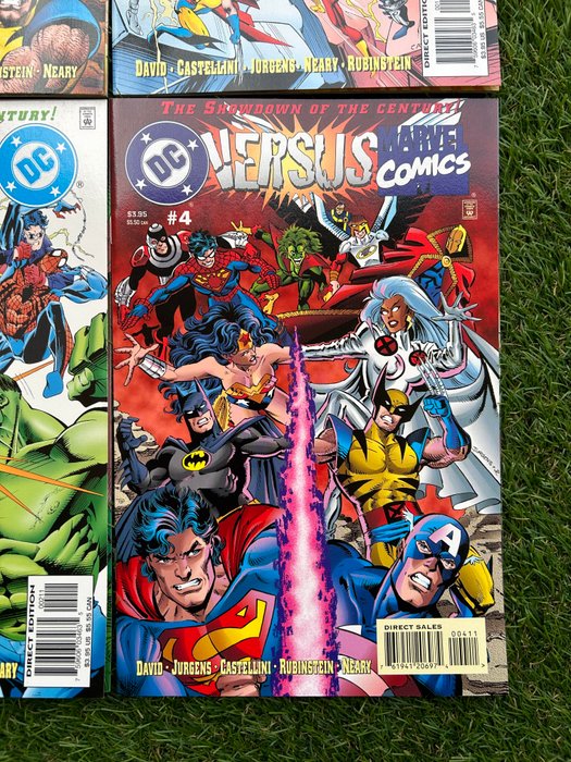 DC versus Marvel #1-#4 - DC versus Marvel - 4 Comic, Complete series - Første udgave - 1996