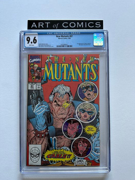 The New Mutants #87 - 1st Appearance of Cable, Stryfe  The Mutant LIberation Front!! - Key Book!! - CGC Graded 9.6!! - Extremely High Grade!! - White Pages!!!! - 1 Graded comic - Første udgave - 1990