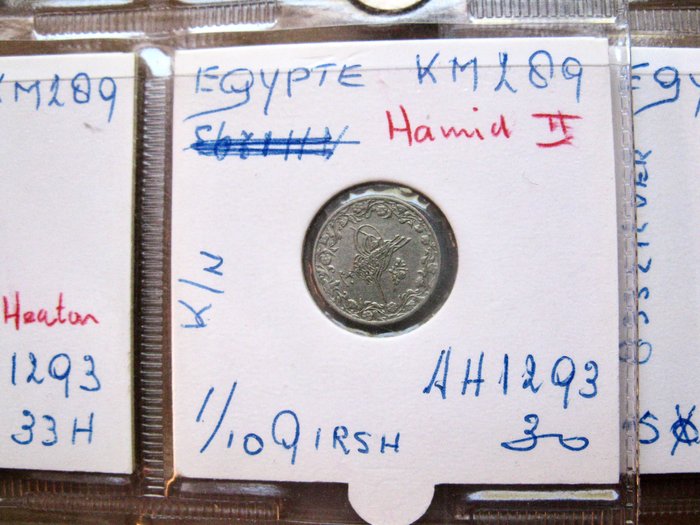 Egypten Type Collection of 45 Old Coins 1863-1944 including 11x silver