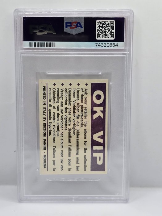 1973 Panini OK VIP George Best #160 PSA 6 Graded sticker