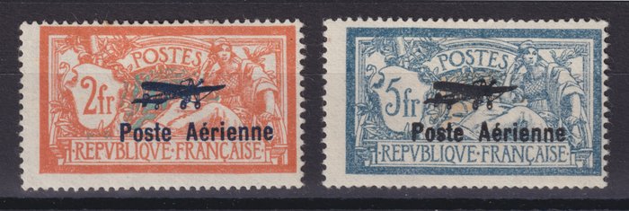 Frankrig 1927 - Luftpost nr. 1 og 2 Ny* signerede Kalve. - Yvert