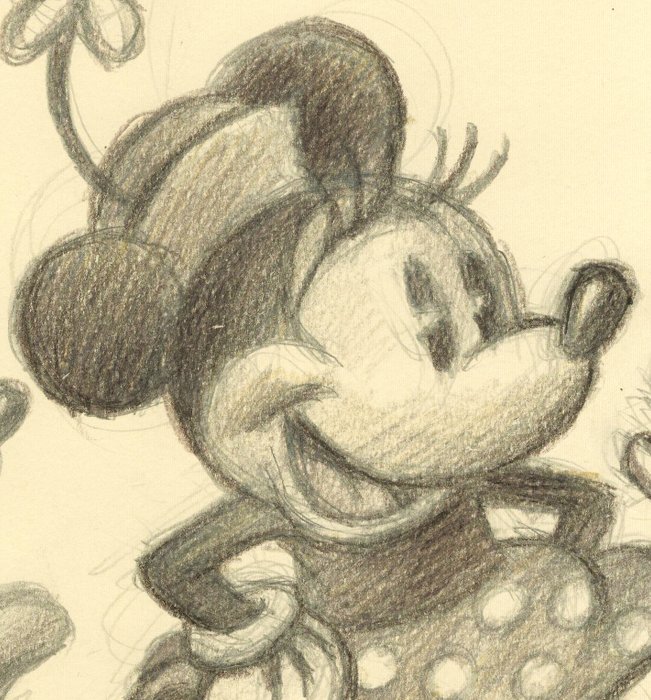 Joan Vizcarra - Minnie Mouse's Evolution - Original Drawing - 50 x 30 cm