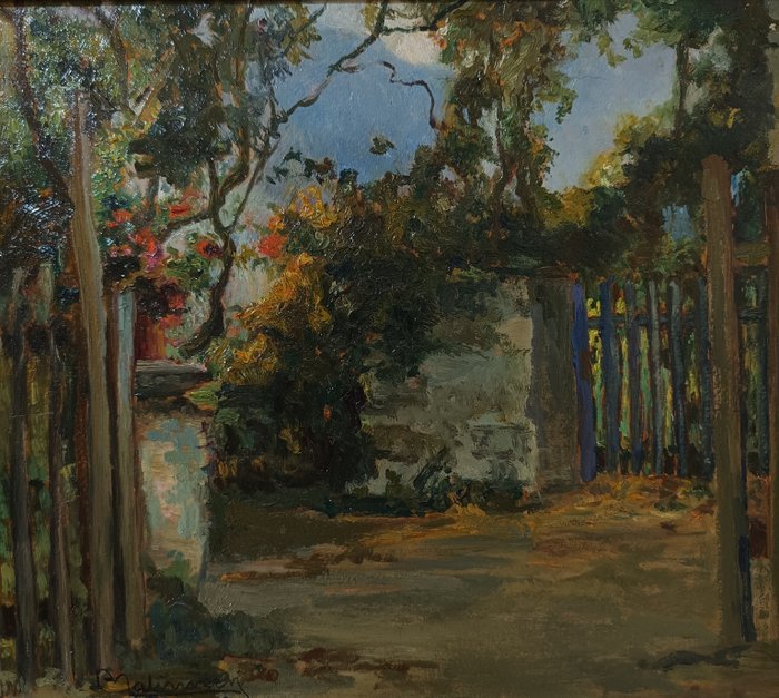 Angelo Malinverni (1877–1947) - Interno di giardino - No Reserve