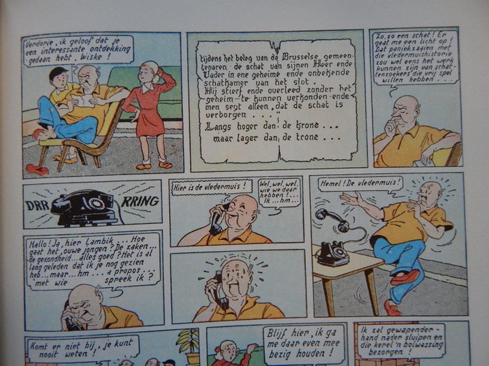 Suske en Wiske / Bob et Bobette - Proefdruk - Lombard archief - De schat van Beersel / Le trésor de Beersel (p.7) - 1 x tegneserietryk/korrektur