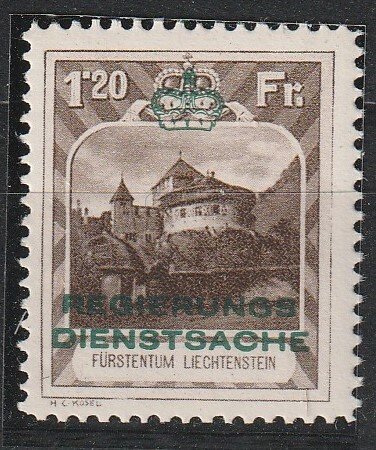 Liechtenstein 1932 - Beskæftige; den første udgave; den højeste værdi - SBK D8B