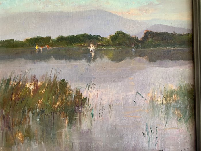 Ramon Vila (1958) - Reflets sur le lac de Banyoles Catalogne