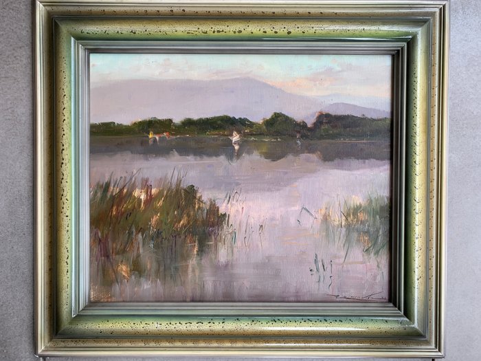 Ramon Vila (1958) - Reflets sur le lac de Banyoles Catalogne