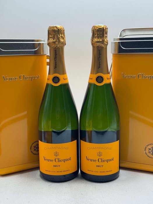 Veuve Clicquot, Edition Glacière Brut - Champagne Brut - 2 Flasker (0,75 L)