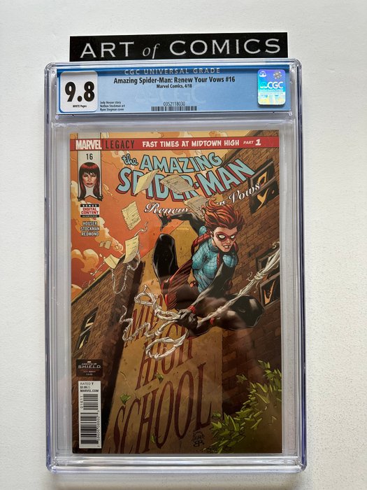 The Amazing Spider-Man Renew Your Vows #16 - CGC Graded 98 - Extremely High Grade!! - White Pages!! - 1 Graded comic - Første udgave - 2018