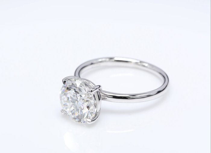 Ingen mindstepris - Ring - 18 kraat Hvidguld -  3.06ct. tw. Diamant (Laboratoriedyrket) - Runde F-VVS2