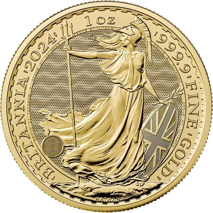 1 Troy Ounce - Guld 999 - 2025 - Britannia Charles III fine gold - Præget bar