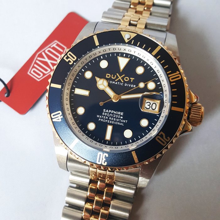 Duxot - Automatic - 24 Jewels - Gold - Diver - Ingen mindstepris - Mænd - Ny