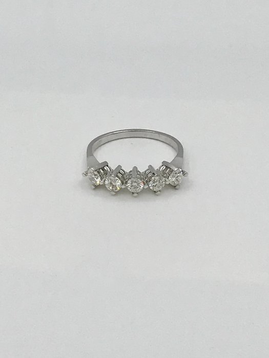 Forlovelsesring - 18 kraat Hvidguld -  0.70ct. tw. Diamant (Natur)