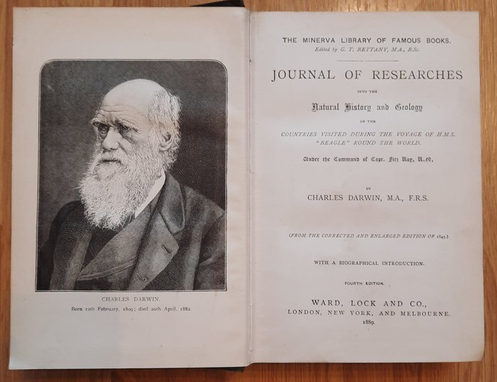 Charles Darwin - Darwin's Journal of Researches - During the Voyage of H-M-S "BEAGLE" - Round the World - 1889