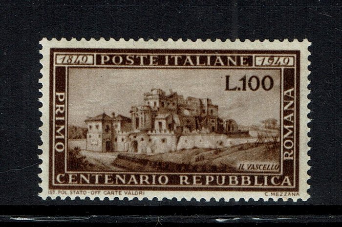 Italienske Republik 1949/1954 - Parti med den romerske republik MH - MNH