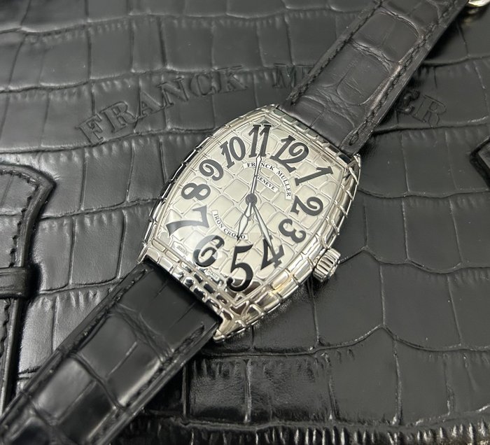 Franck Muller - Cintrée Curvex Casablanca Iron Croco - 7880 - Mænd - 2000-2010