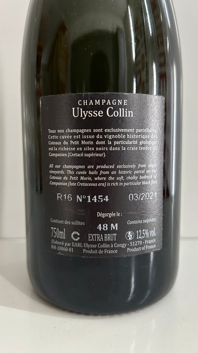 2016 Ulysse Collin, Les Roises 48 mois - Champagne Blanc de Blancs, Extra Brut - 1 Flaske (0,75L)