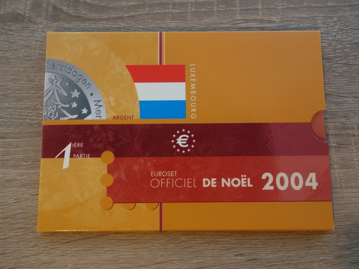 Luxembourg Year Set (FDC) 2004 "Kerst" met zilveren penning  (Ingen mindstepris)