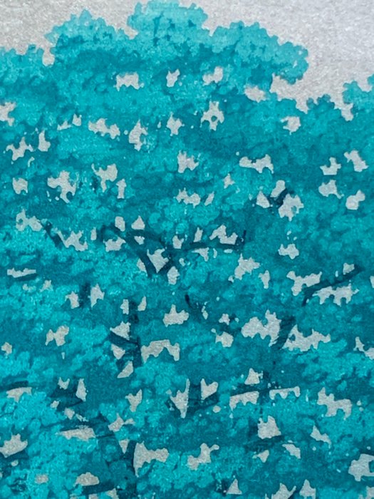 'Blue Tree' - Signed and numbered by the artist 307/500 - Hajime Namiki 並木一 (b 1947) - Japan