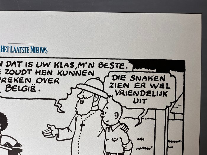 Hergé - 1 Silkscreen - Tintin - Tintin au Congo - Het laatste Nieuws