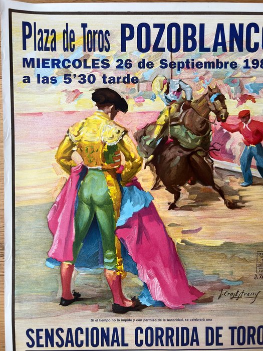 Anonymous - poster pubblicitario Plaza de Toros (corrida) – 1984 - offset