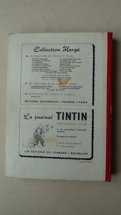 Tintin (magazine) - Recueil N°62 - 1 Album - Første belgiske udgave - 1963