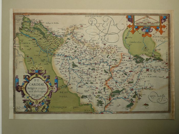 Frankrig - Picardie; Abraham Ortelius - Picardiae Belgicae regionis descriptio - 1581-1600