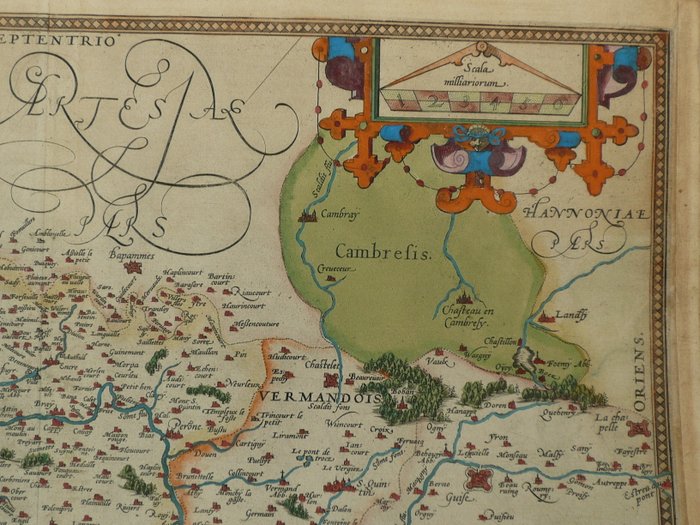 Frankrig - Picardie; Abraham Ortelius - Picardiae Belgicae regionis descriptio - 1581-1600