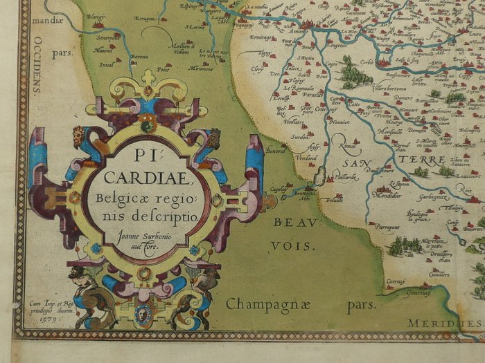 Frankrig - Picardie; Abraham Ortelius - Picardiae Belgicae regionis descriptio - 1581-1600