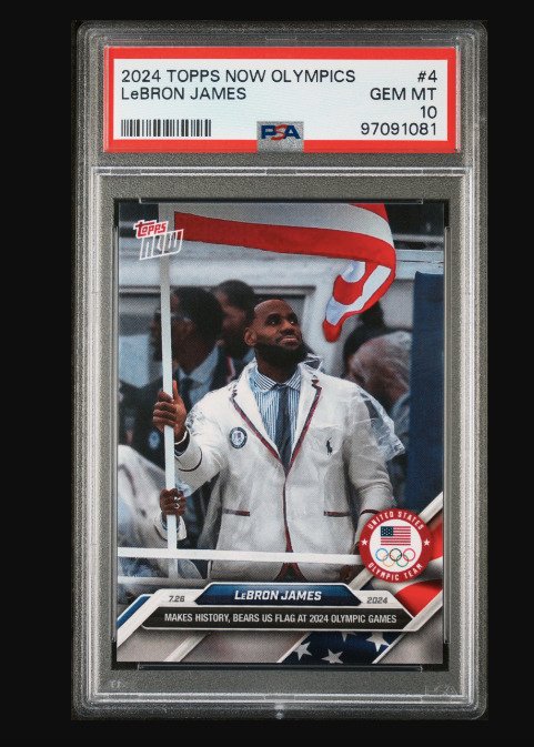 2024 Topps Now Olympic Games LeBron James #4 PSA 10 - 1 Graded card