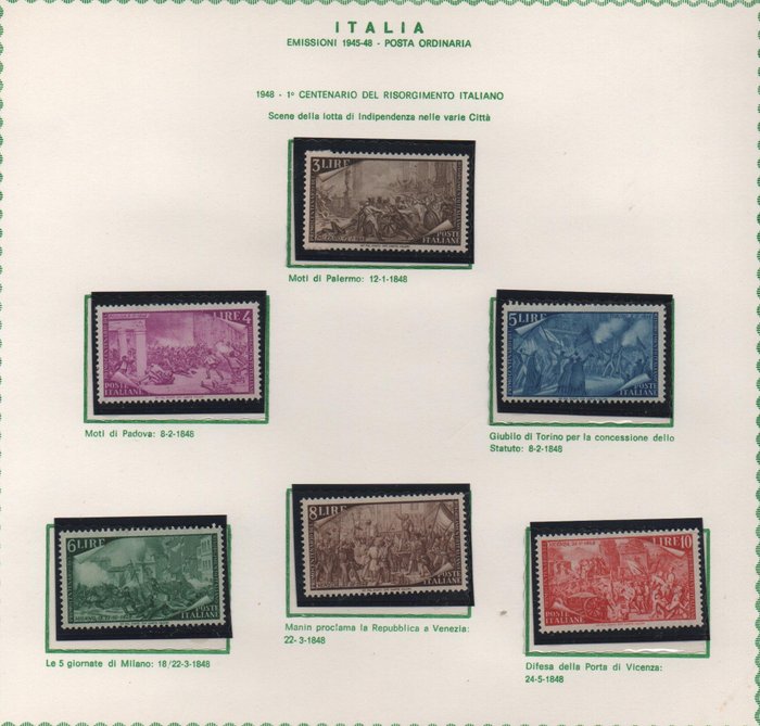 Italien 1946/1948 - 1946 - 1948 Fuldstændig år med almindelig post