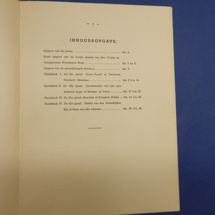 Jasper - De Hooge graden van den Ouden en Aangenomen Schotschen Ritus der Vrijmetselarij - 1937