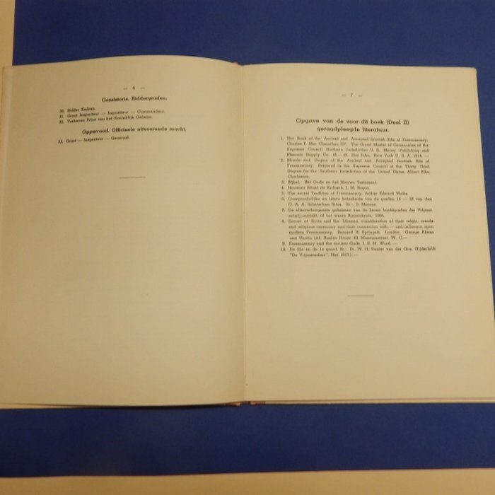 Jasper - De Hooge graden van den Ouden en Aangenomen Schotschen Ritus der Vrijmetselarij - 1937