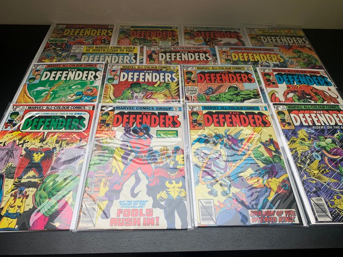 The Defenders #72-75 + #80-83 + #85-88 + #90 + #91 + #95 - 15 Comic - Første udgave - 1977/1981