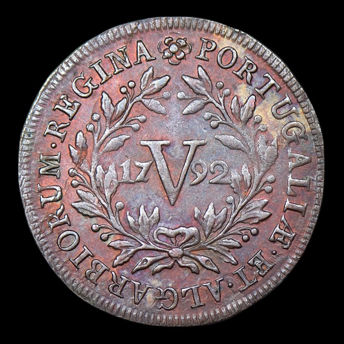 Portugal D Maria I (1786-1799) V Reis 1792 - Rara