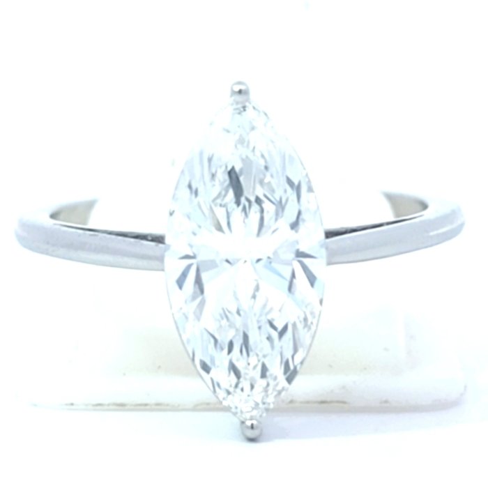 Ring Platin -  2.06ct. tw. Diamant (Laboratoriedyrket) - E, VVS2