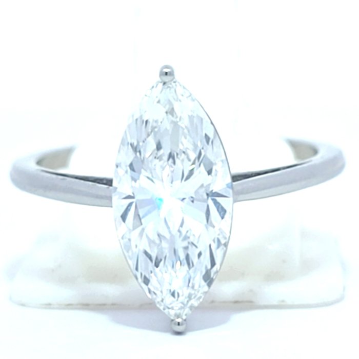 Ring Platin -  2.06ct. tw. Diamant (Laboratoriedyrket) - E, VVS2