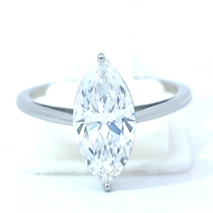 Ring Platin -  2.06ct. tw. Diamant (Laboratoriedyrket) - E, VVS2