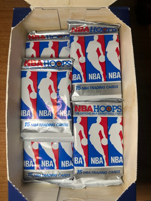 1990/91 NBA Hoops Hoops - 10 Pack - Næsten så god som ny (NM)